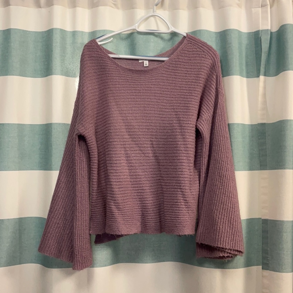 Lavender Bell Sleeve Sweater